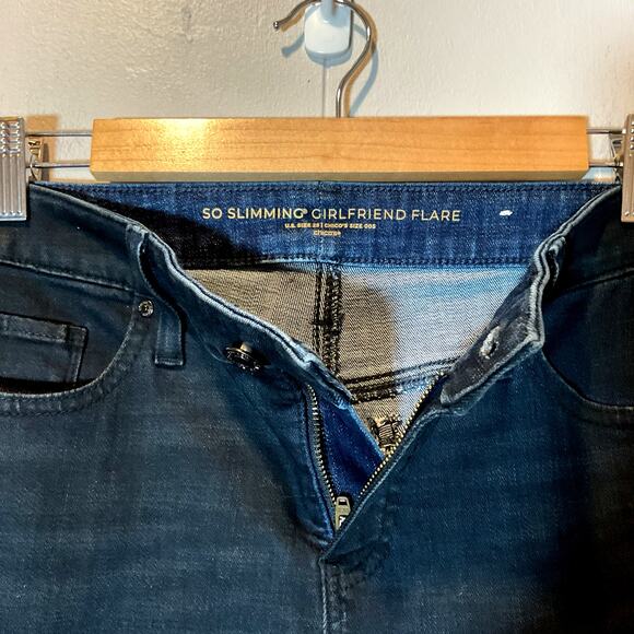 NWT Chico’s So Slimming Girlfriend Flare Jeans Size 25 - Picture 6 of 8